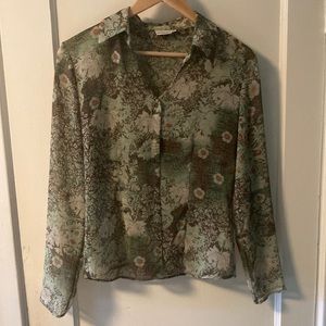 Cleo floral button up blouse